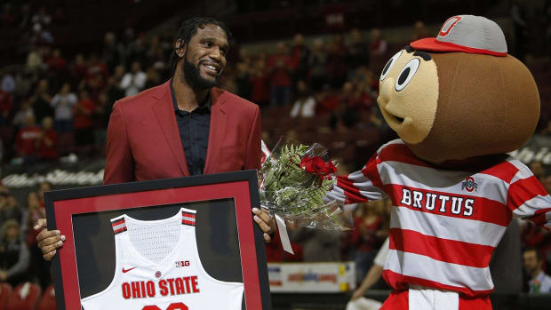 Greg Oden celebrates senior day after graduating from OSU.