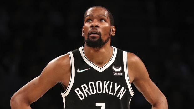 Brooklyn Nets forward Kevin Durant Game 3 of 2022 NBA playoffs first-round series vs. Celtics