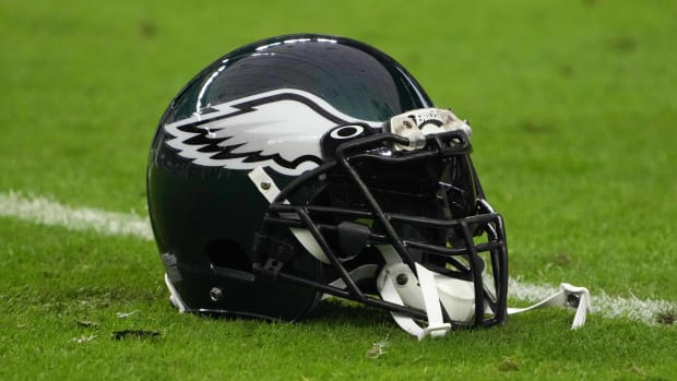An Eagles helmet.