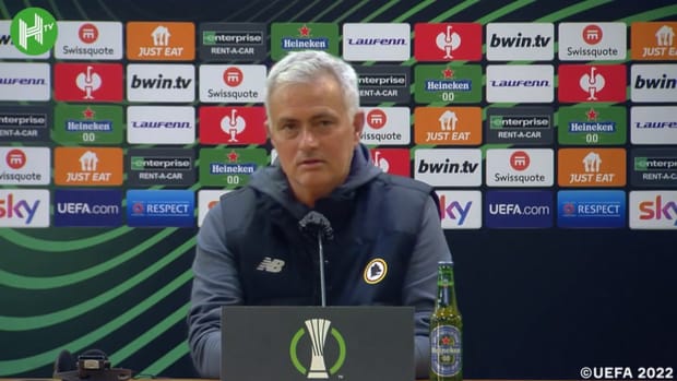 Mourinho emotional after reaching final with Roma