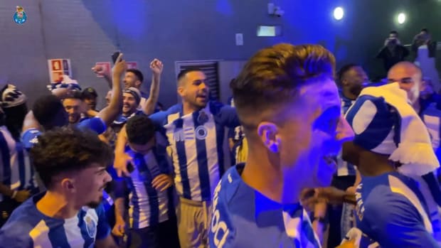 FC Porto players celebrate Primeira Liga title with the fans