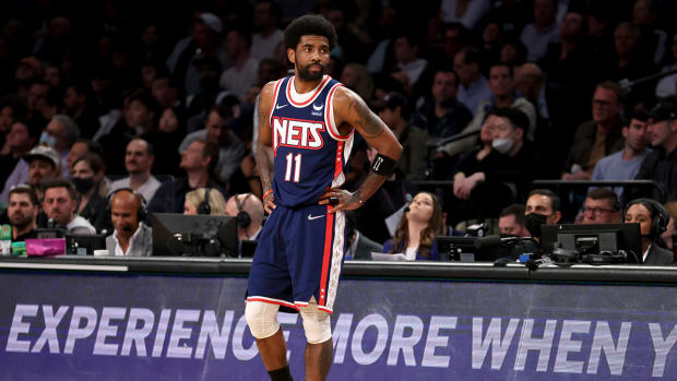 Kyrie Irving during a game for the Nets.