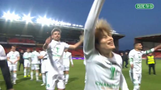 Behind the scenes: Celtic celebrate reclaiming SPFL title