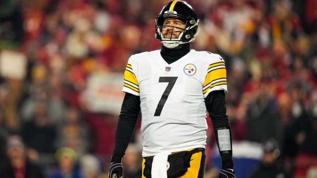 Ben Roethlisberger on the field for the Steelers.