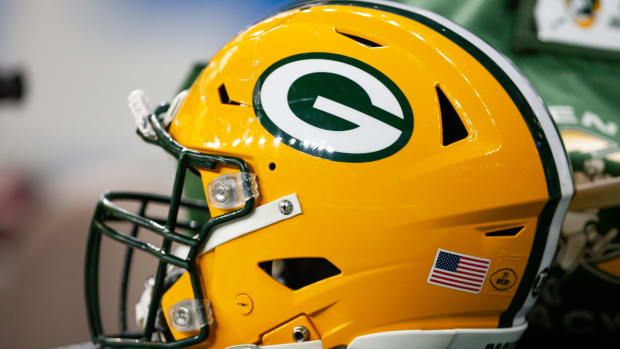 The helmet of the Green Bay Packers