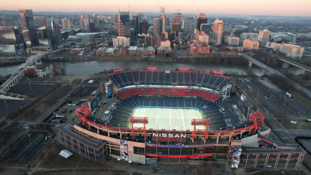 Overhead view of Nissan Stadium in Nashville