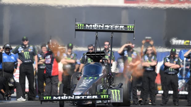 Brittany Force was the fastest of the fast in Friday's first day of qualifying at the Virginia NHRA Nationals near Richmond. Photo courtesy NHRA.