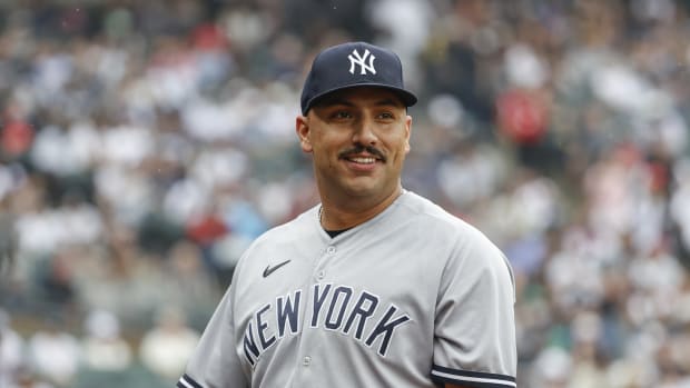 New York Yankees SP Nestor Cortes smiles during win over Chicago White Sox
