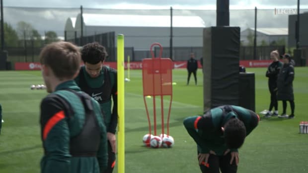 Salah takes part in Liverpool training, ahead of Premier League title-decider
