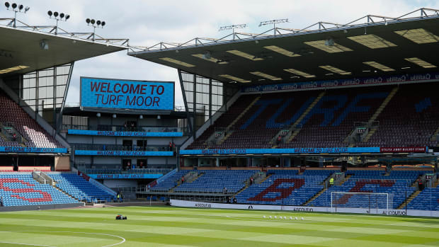 A general view of Turf Moor ahead of Burnley's Premier League game against Wolves in April 2022
