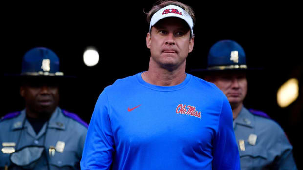 Mississippi Head Coach Lane Kiffin returns to Neyland Stadium before an SEC football game between Tennessee and Ole Miss in Knoxville, Tenn. on Saturday, Oct. 16, 2021. Kns Tennessee Ole Miss Football