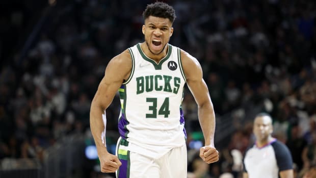 Giannis Antetokounmpo of the Milwaukee Bucks.