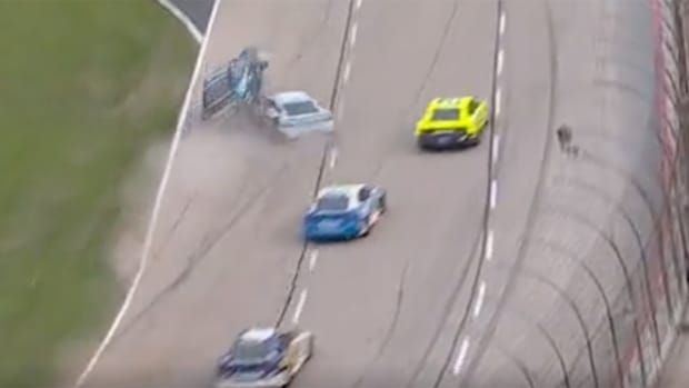 Ross Chastain almost flips after slamming into Kyle Busch in All-Star Race
