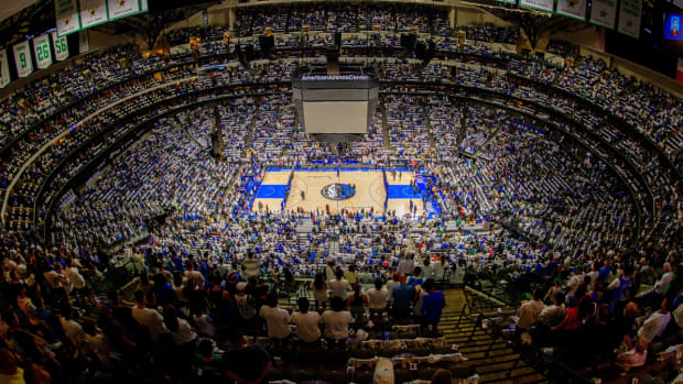 A moment of silence is held for the victims of the shooting at Robb Elementary school in Uvalde, Texas before game four of the 2022 western conference finals between the Golden State Warriors and the Dallas Mavericks at American Airlines Center.