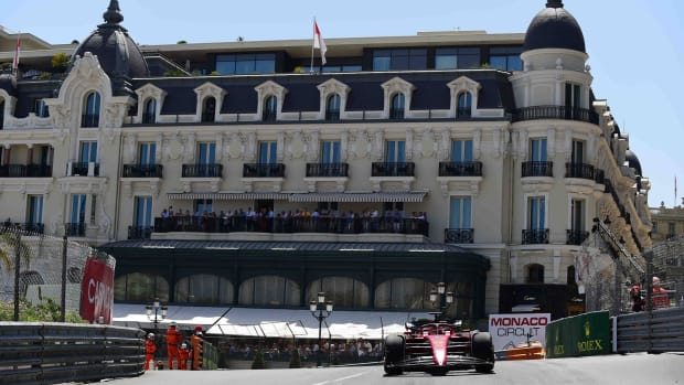 Charles Leclerc during 2022 Monaco GP practice
