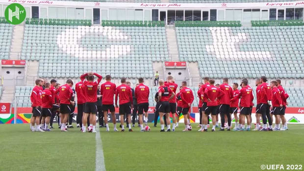 Poland in training ahead of Nations League opener against Wales