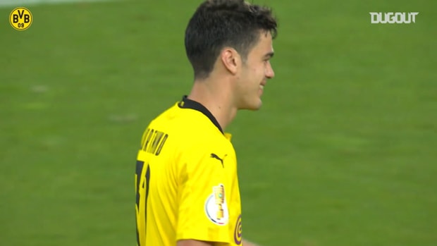 Gio Reyna scores in Dortmund's season opener in DFB Cup