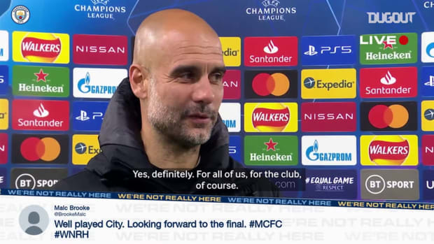 Pep Guardiola on Manchester City reaching Champions League Final: 'We did it!'