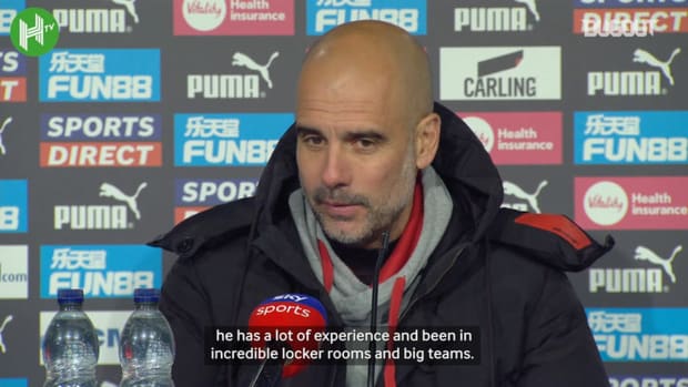 Pep on Scott Carson's debut and Ferran Torres as a striker