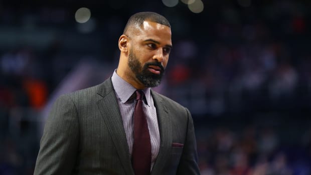 Ime Udoka as an assistant with the Spurs