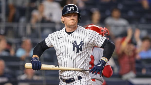 Yankees OF Clint Frazier strikes out