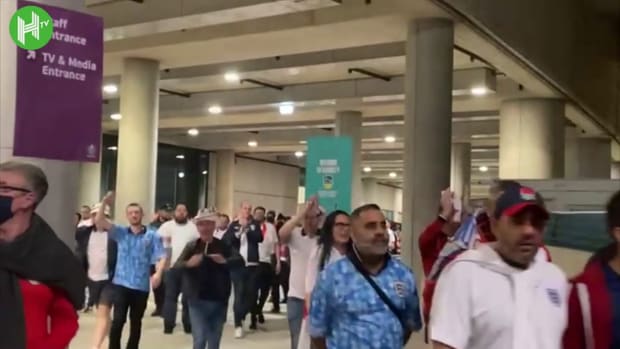 England fans celebrate reaching first major final in 55 years