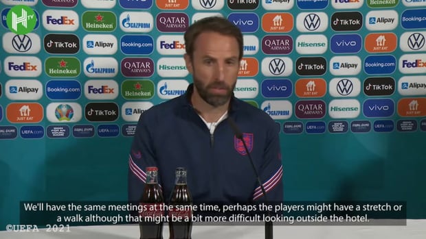 Southgate on 'normal matchday' and 'it's coming home' chants