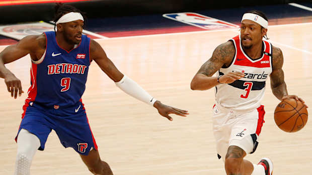 Pistons forward Jerami Grant and Wizards guard Bradley Beal