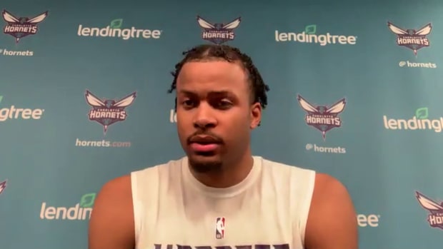 Moses Moody pre-draft workout with Charlotte Hornets