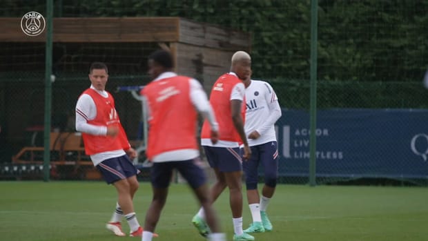 Kylian Mbappé is back at the training center
