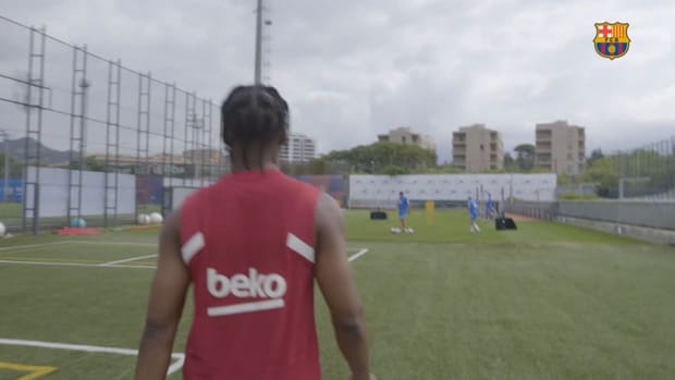 Ansu Fati is back training with FC Barcelona