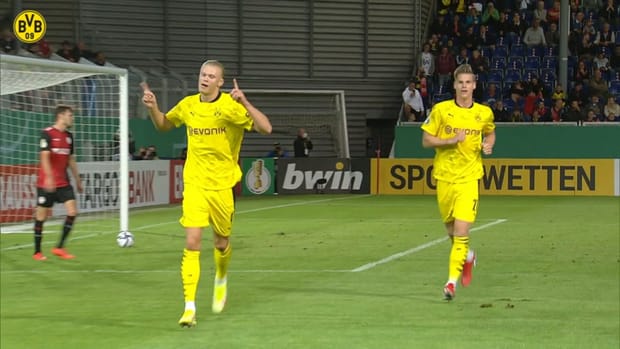 Haaland hat-trick as Dortmund begins German Cup defense