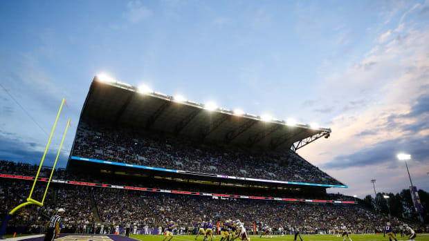 Husky Stadium on opening night.