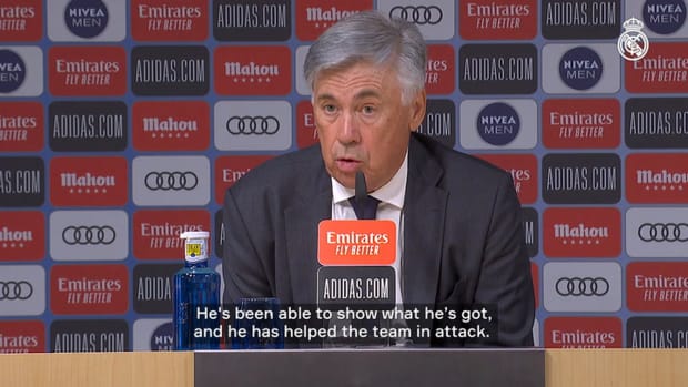 Carlo Ancelotti: 'Vini Jr's playing at a very high level'