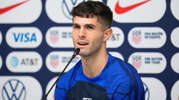 Christian Pulisic speaks before the USA’s World Cup last-16 match vs the Netherlands