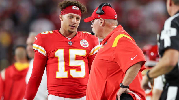 Chiefs head coach Andy Reid and quarterback Patrick Mahomes are the No. 1 QB-coach duo in Sports Illustrated's ranking.