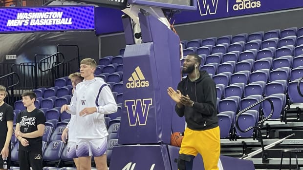 Jackson Grant and Franck Kepnang are coming and going for the UW basketball team.