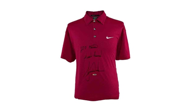 Tiger Woods's Sunday red shirt from the 2010 Masters.