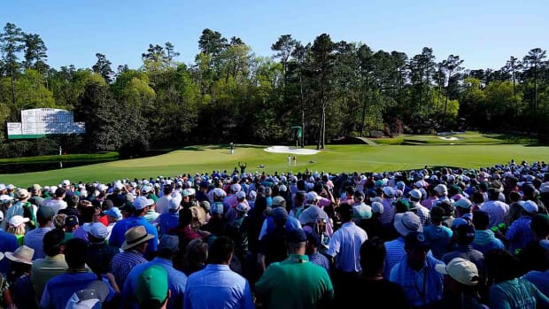 The 11th green is pictured at the 2022 Masters.