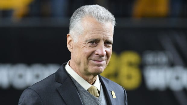 Steelers president Art Rooney II during halftime of the game against the Seahawks at Heinz Field.
