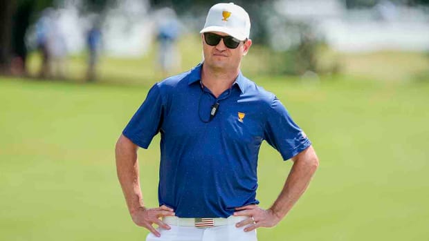 Zach Johnson is pictured at the 2022 Presidents Cup.