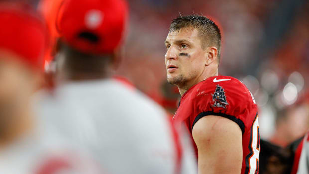 Former Buccaneers tight end Rob Gronkowski (87)
