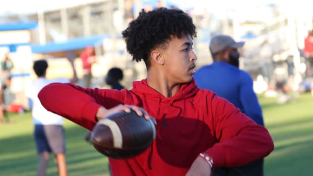 Orlando (Fla.) Edgewater Quarterback on Jan. 15, 2022 at the Central Florida All-Stars practice - Class of 2026