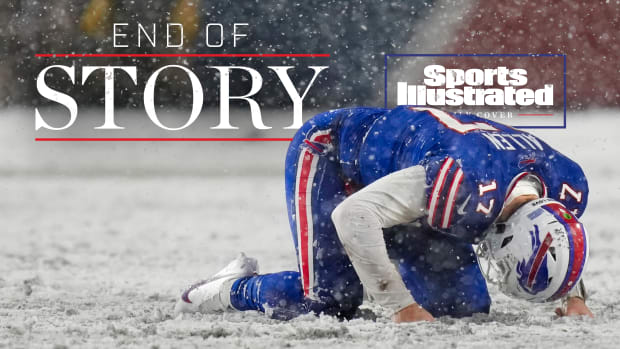 Josh Allen crumbled on the snowy field during a loss to the Bengals