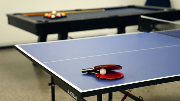 A pool table and ping pong table in the senior center at the new Tolleson Civic Center on Dec. 1, 2022. Local Tolleson Civic Center