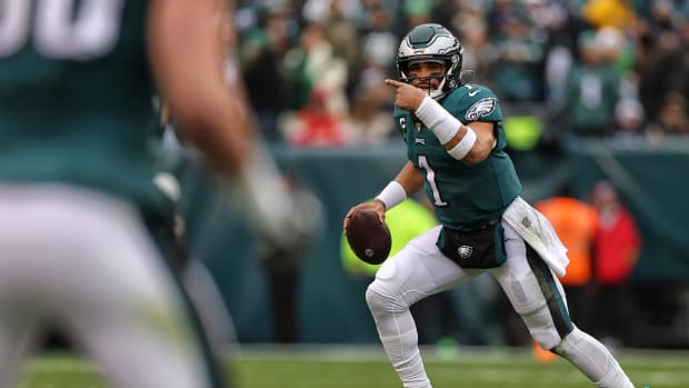 Eagles quarterback Jalen Hurts is a prime example of how owner Jeffrey Lurie has melded an inexpensive signal-caller with a new coaching staff.