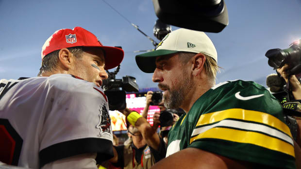 Buccaneers quarterback Tom Brady announced his retirement Wednesday morning. Will Aaron Rodgers do the same or move on from the Packers?