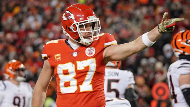 Chiefs tight end Travis Kelce has more than 800 receptions and 10,000 yards receiving since being selected in the 2013 NFL draft.
