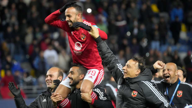 Ah Ahly celebrates a win in the Club World Cup vs. Seattle Sounders.