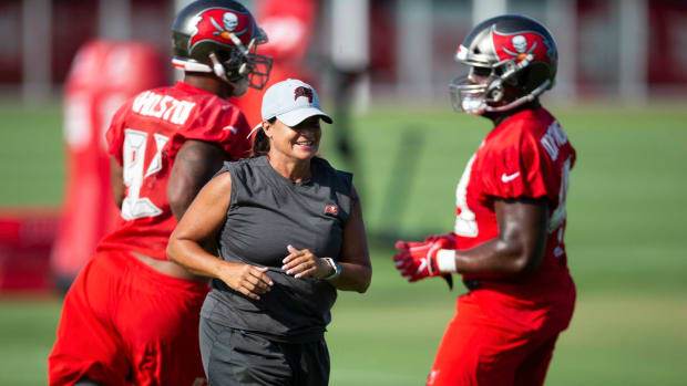 Lori Locust is leaving Tampa Bay to become a defensive assistant with the Tennessee Titans.